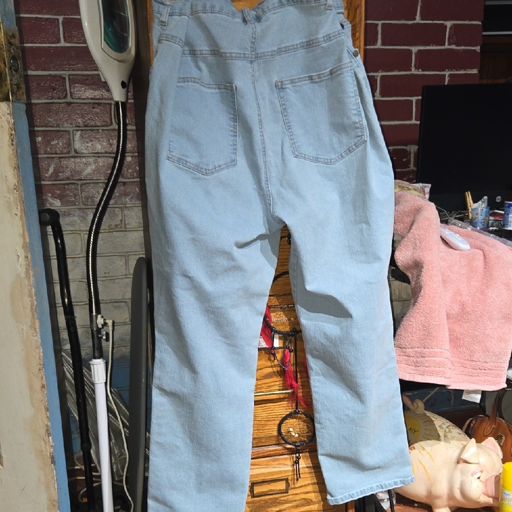 Woman Within Light Wash High-Rise Jeans - Picture 5 of 6
